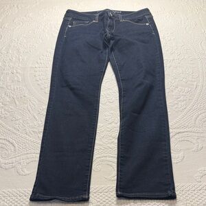 American Eagle Outfitters Dark Blue Straight Leg Jeans